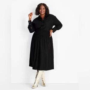 Elegant Black Women' shirt dress size 2X future collective BG 02 🌸🌹🌺